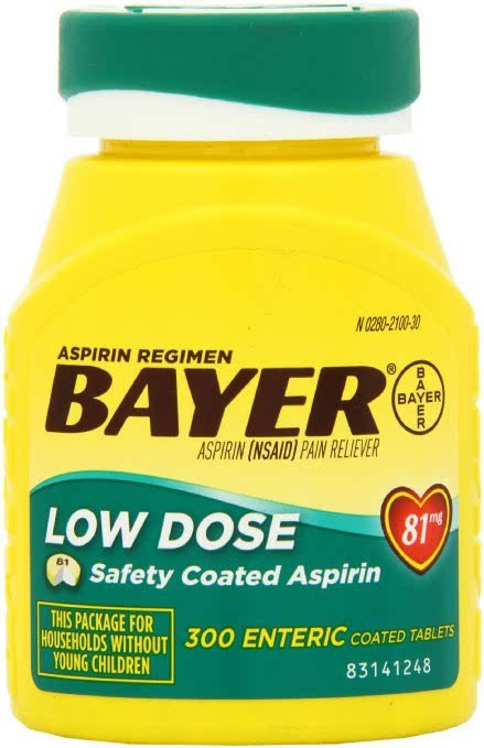 bayer拜耳aspirin regimen低剂量阿司匹林肠溶片