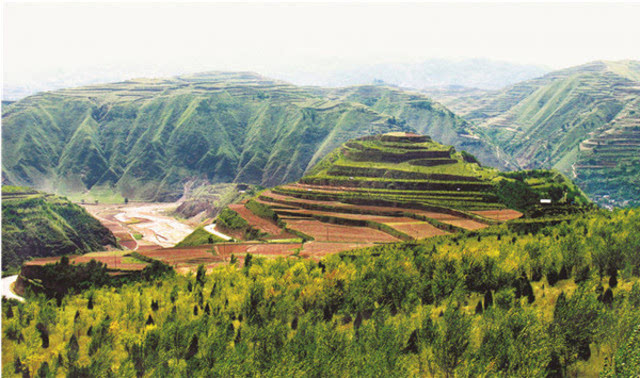 图为礼县大堡子山秦西垂陵园