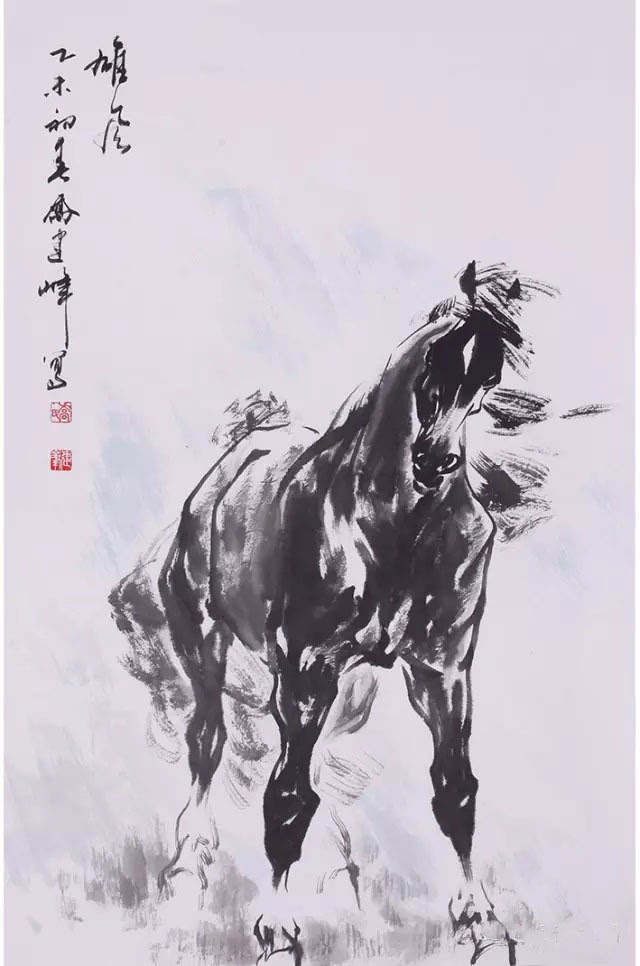 史国良老师国画研习班学习,2014年得到恩师中国画马大家许世山的指点