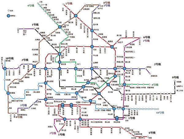 天津地铁规划图来自于网络,仅供参考