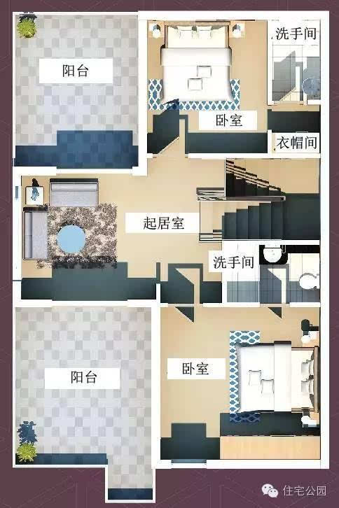 新农村自建房 8米x12米 现代风格布局好含平面图