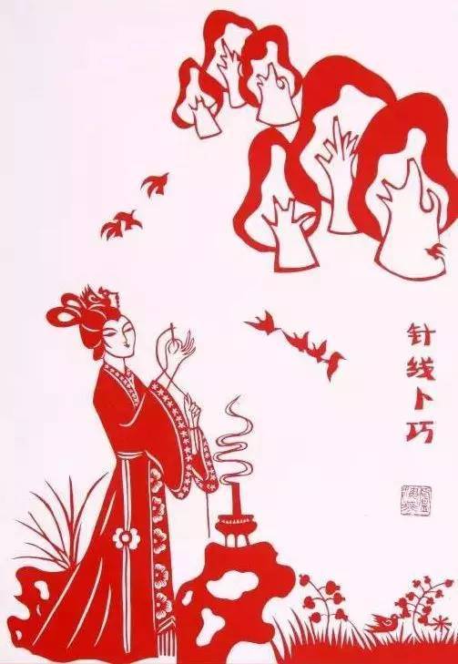 "现代织女"话剪纸,七夕祝福送给天下有情人