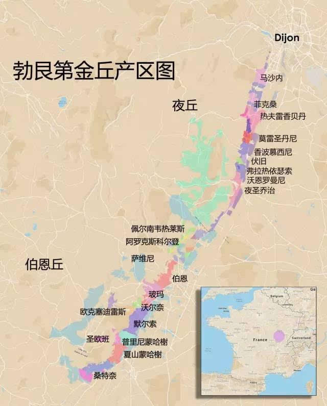 马沙内村 简介:马沙内(marsannay)是夜丘最北部的产区,被称为夜丘产区