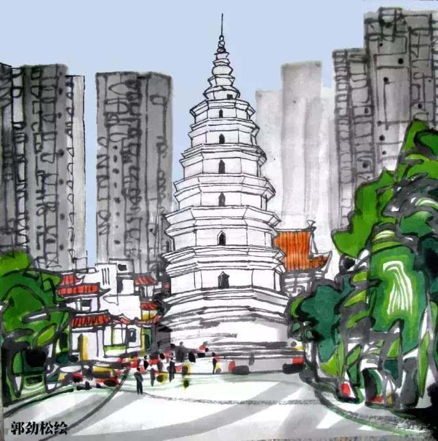 手绘|记忆里,有一种风景叫作家乡