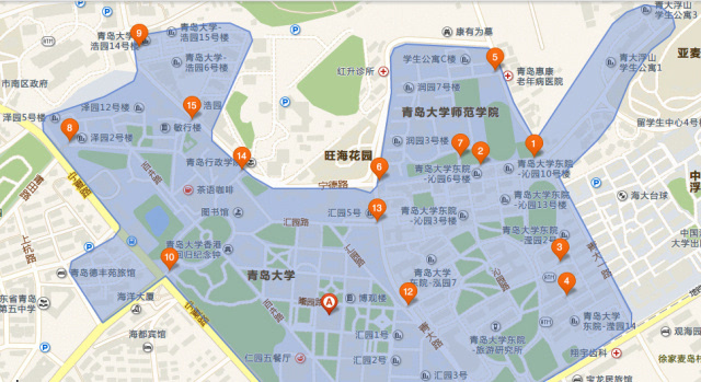 来到青岛大学 你 准备好了嘛 建议大家下载地图导航软件 出门的话要先