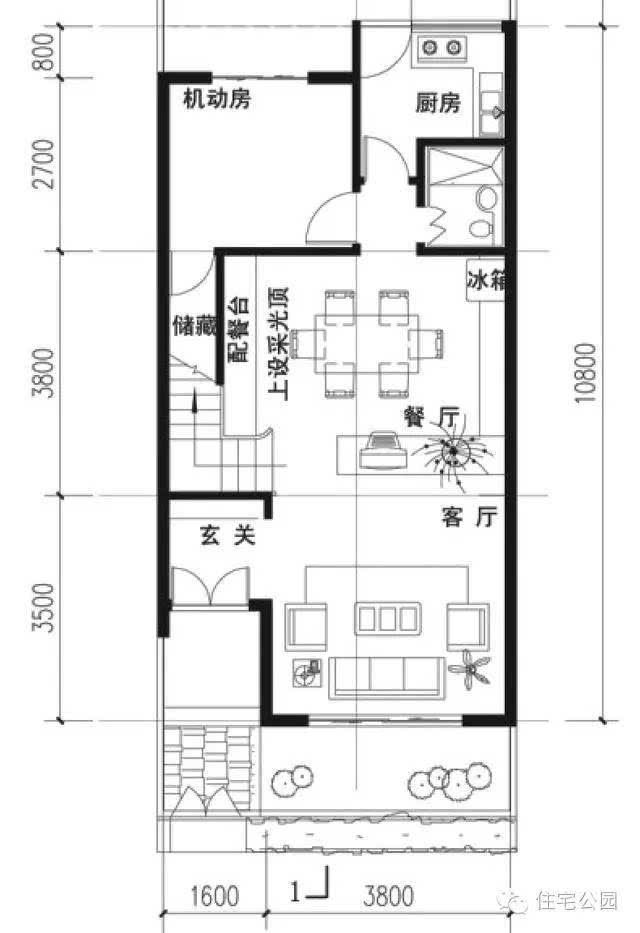 宅基地还有5米宽? 这样布局建好房 还是新中式风格