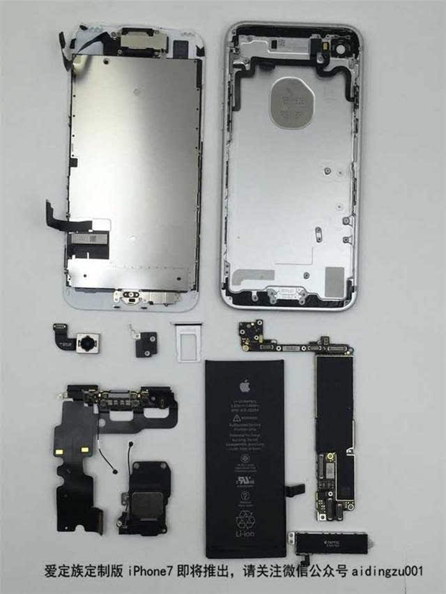iphone7拆机全家福,总体来看iphone7内部做工布局延续了一贯的高工艺
