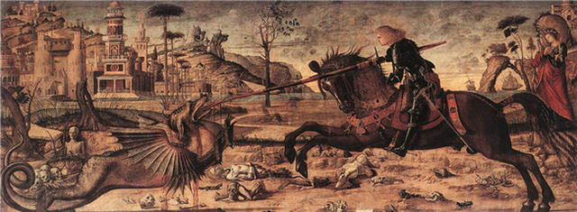 图1-22 维托雷·卡尔帕乔《圣乔治和龙》