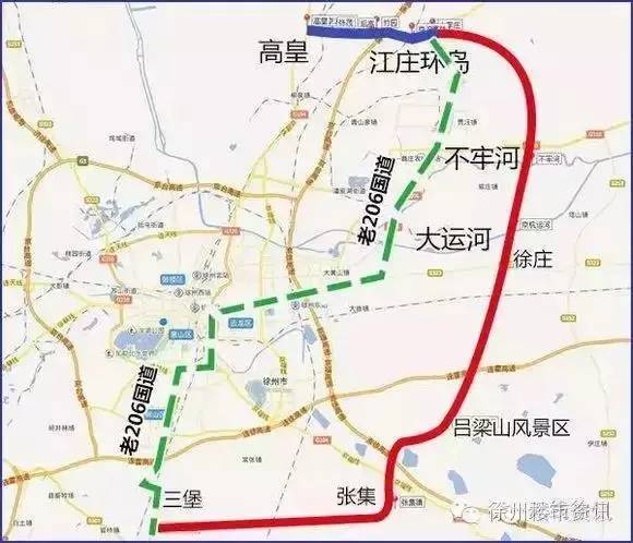 在地图上看,大致走向是这样的: (根据文字描述整理,仅供参考) 206国道