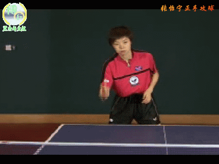 乒乓正手挥拍轨迹和网球相反,它是由外向内