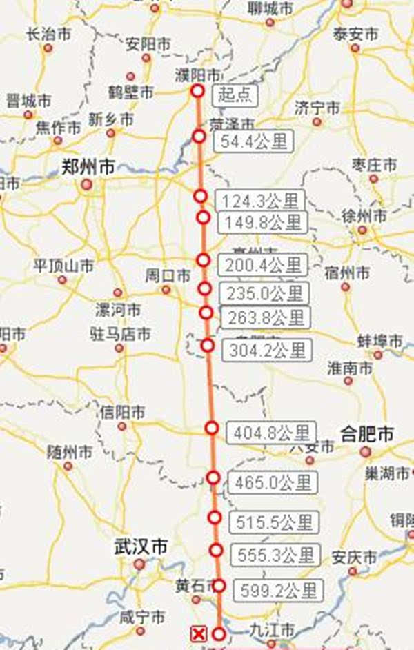 河南濮阳至湖北阳新高速连接河南,山东,安徽,湖北4个省,起于濮阳市