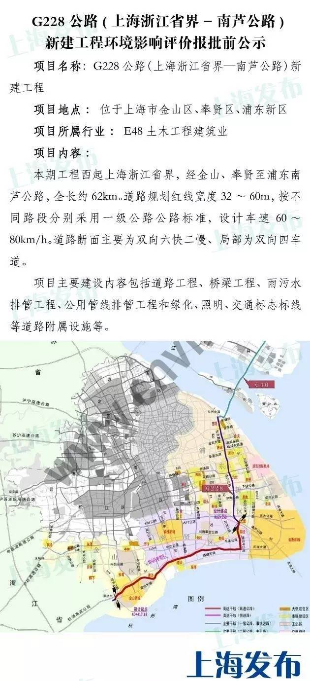 道路规划红线宽度32～60m, (来源:@上海发布 微博)