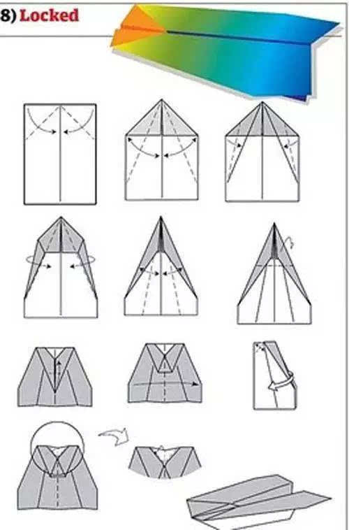 12种折折纸飞机详细教程,满足小朋友放飞花样飞机的愿望!