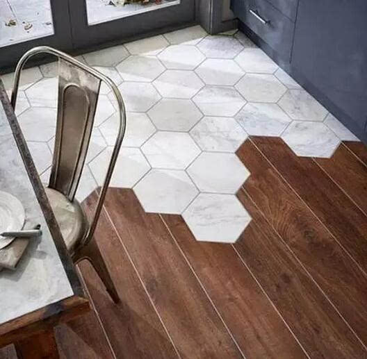 地板和瓷砖花样拼贴,这样能看吗?