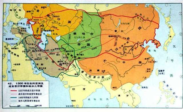 大元帝国是世界历史上版图最大的帝国相当于现在韩国的300倍大小,是