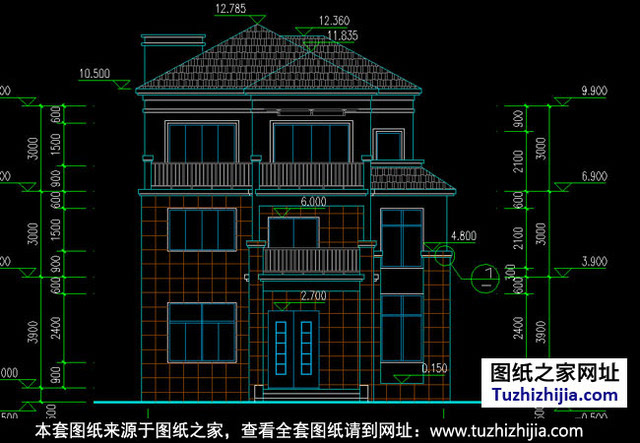 图纸目录:建筑:一层平面图,二层平面图, ,屋顶平面图,阁楼平面图,东