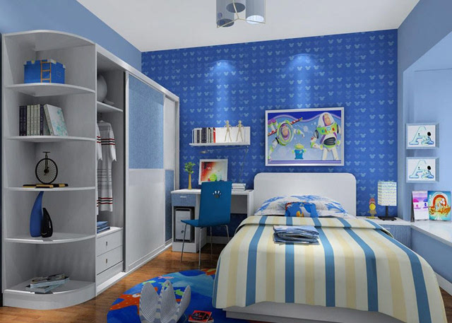 儿童房装修刷什么颜色好?10款蓝色系儿童房效果图