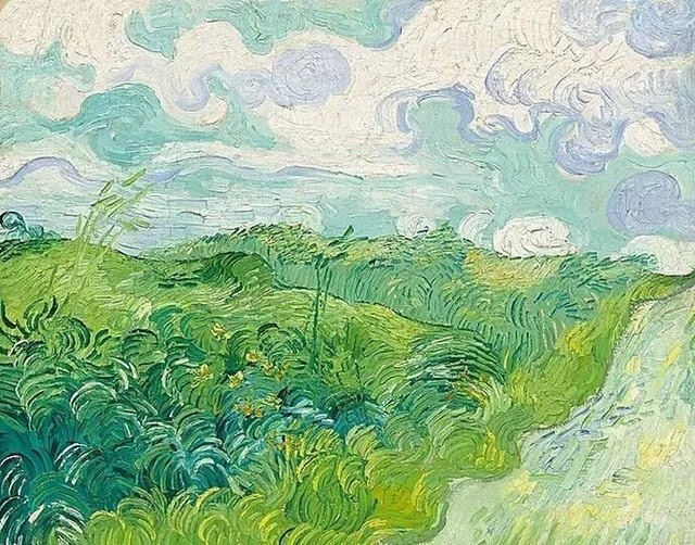 梵高   《绿色的麦田,奥维尔》 green wheat fields, auvers