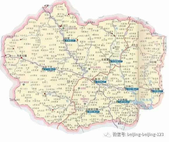 阜平为全山区县,属太行山山系,境内地形复杂.