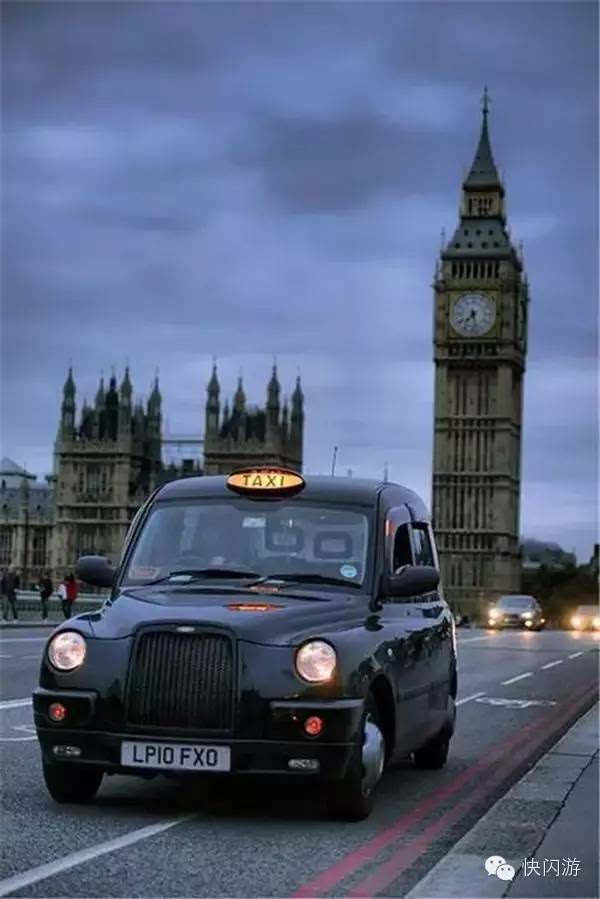 伦敦 london 相比之下,英国的"black hackney cab"黑色出租车,复古的