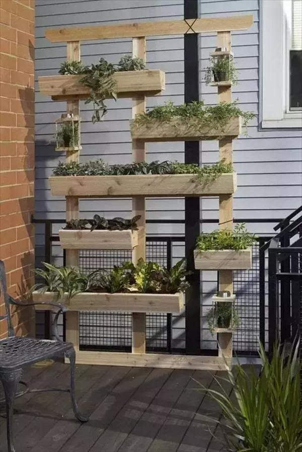 木托盘改造成花架,11个园艺小创意让你养花更轻松