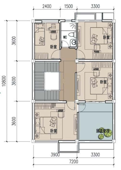 7.2米面宽农村商住两用房,两侧无窗有邻居也不怕