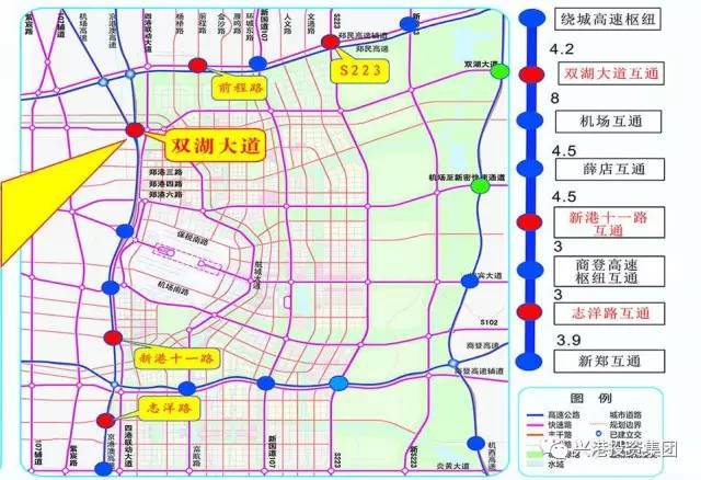 港区距郑州市区约30公里,目前往返两者之间的快速通道是机场高速,机场
