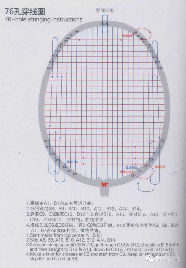 羽毛球拍穿线指引!