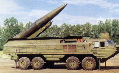 ss-21地地战术弹道导弹的飞行速度300～500米/秒,最大射程增加到 120