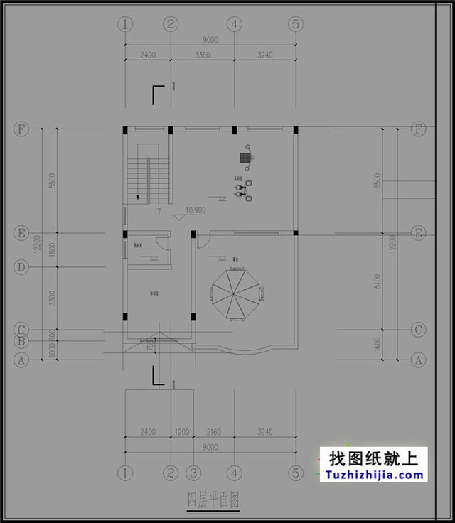 仿徽派四层简单新农村房屋设计图纸适合农村自建