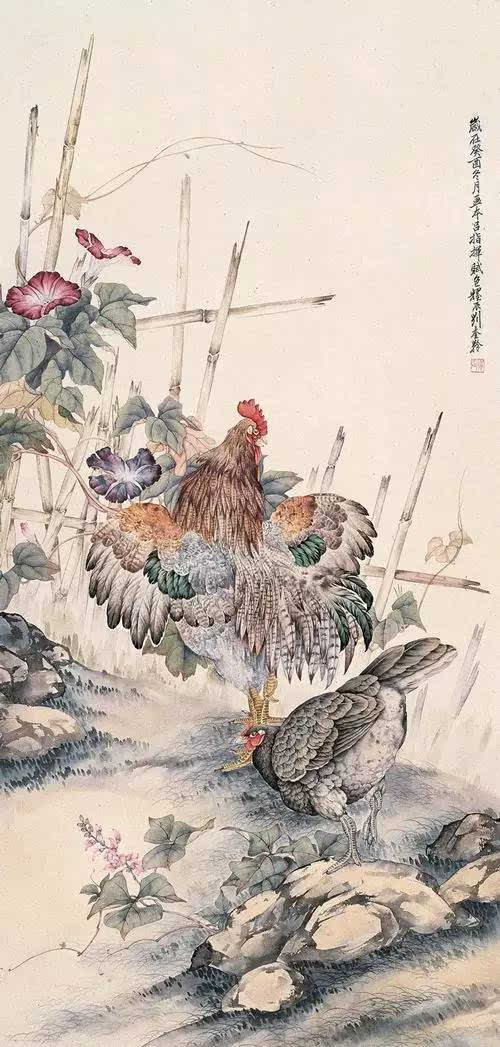 鸡年赏鸡画,刘奎龄先生画鸡作品欣赏