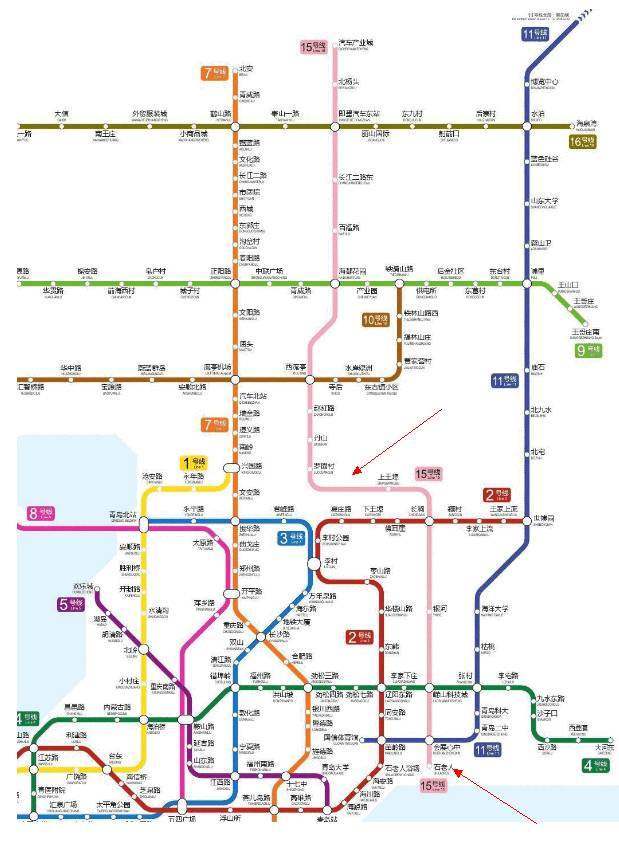 地铁  15号线  现处于规划阶段  根据青岛地铁远景年线网方案,15号线