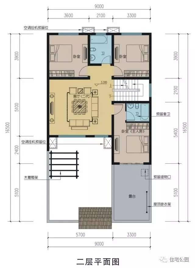 9米宽农村宅地,自建3层新中式别墅,院库台都有