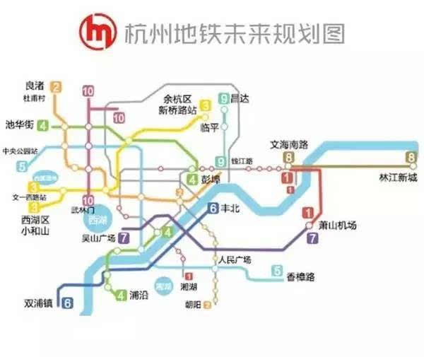 到2022年亚运会前,杭州就会建成10条地铁线.