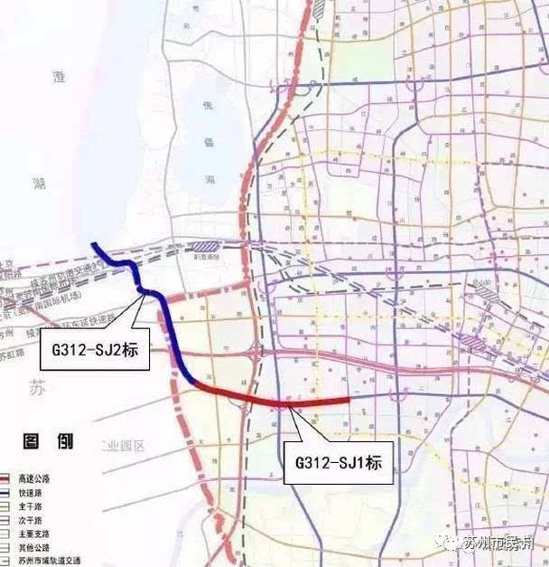 经过前期方案研究,312国道苏州东段改扩建工程已列入苏州市十三五建设