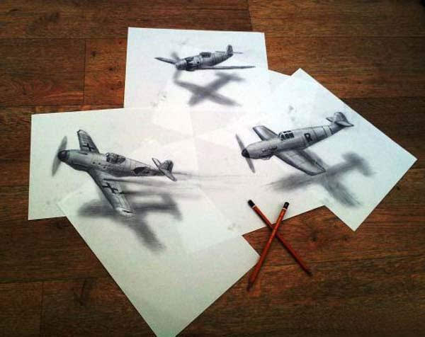 纸上旋转的飞机