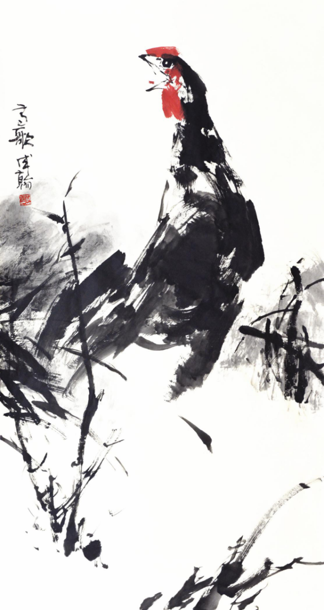 中国画鸡名家林成翰的艺术赏析