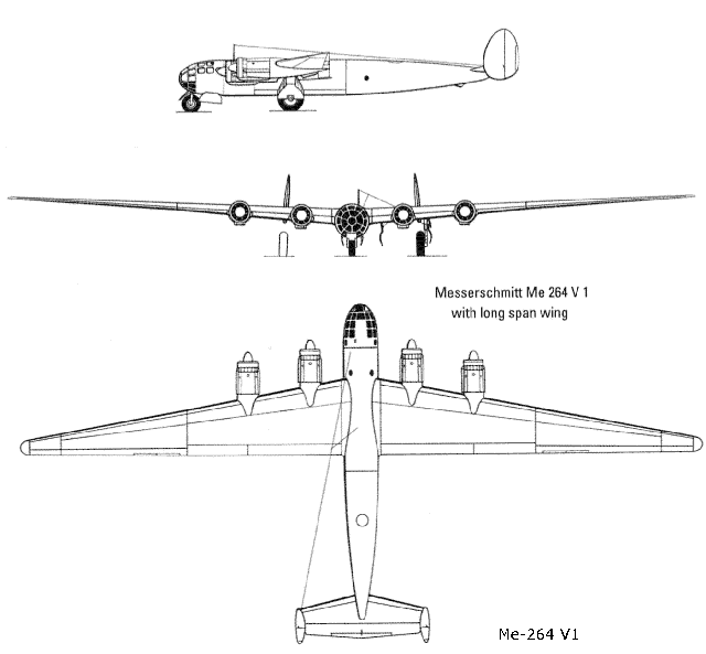 汉斯版"b-29" 二战德国远程轰炸机me-264