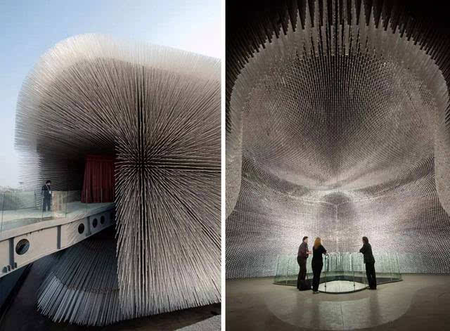 由thomas heatherwick设计的2010上海世博会英国馆"圣殿种子"