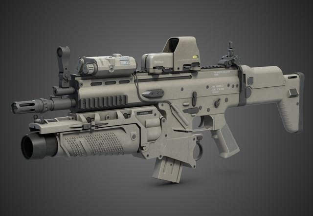 scar是sof combat assault rifle的缩写,即特种部队战斗突击步枪.   