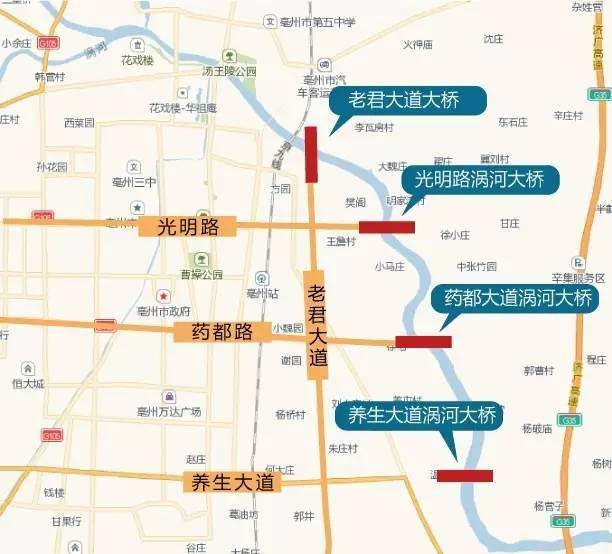 本地丨亳州市区要再建四座涡河大桥,你知道都在哪儿吗?