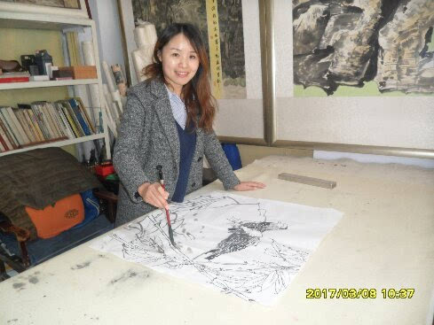 山东淄博女画家崔红霞作品被国内外人士收藏