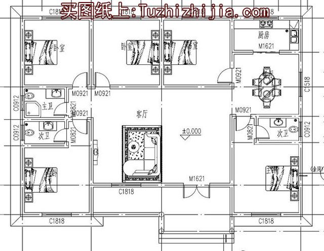 农村一层房屋设计图,看到你就觉得值了!