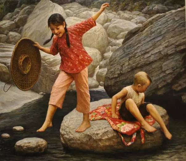 油画里的乡村童年:最触动心灵的,往往源于生活!