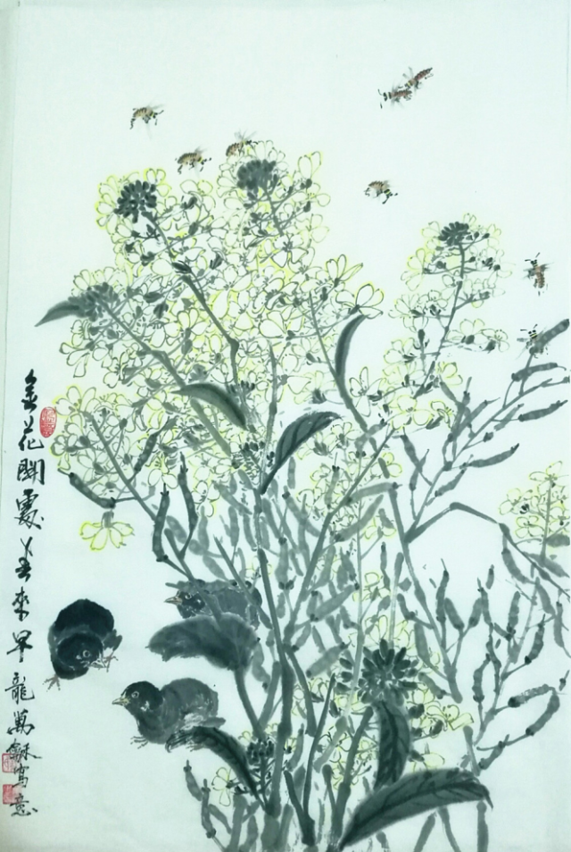 龙万和油菜花作品赏析