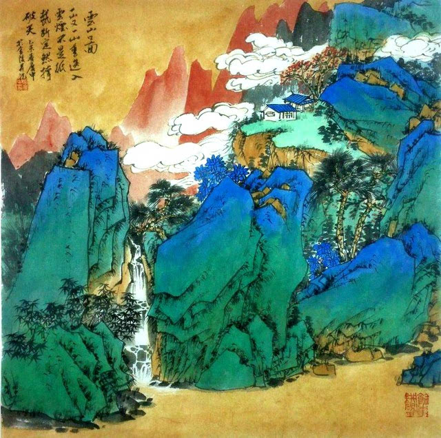 金碧山水 周广中作品