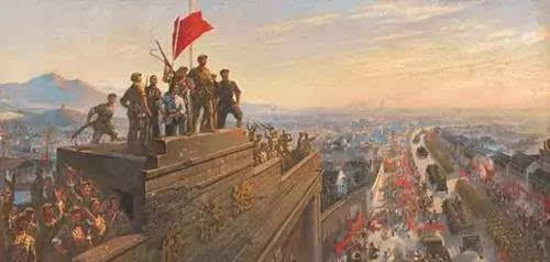 作为国民党统治中心的南京宣告解放,红旗插上总统府,中国历史进入新的