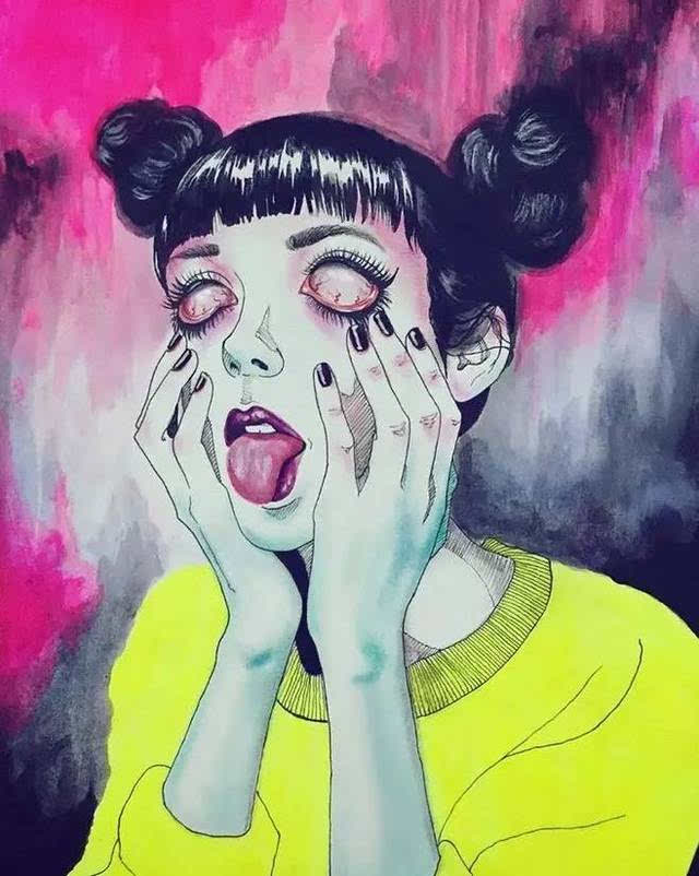 日本插画家harumi hironaka 笔下的叛逆少女