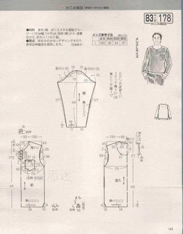 图纸集 | 男士衬衫,夹克,卫衣,马甲裁剪图