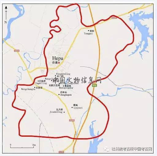 合浦汉墓群位于县城一带,分布面积约68平方千米,现存封土堆1056个图片